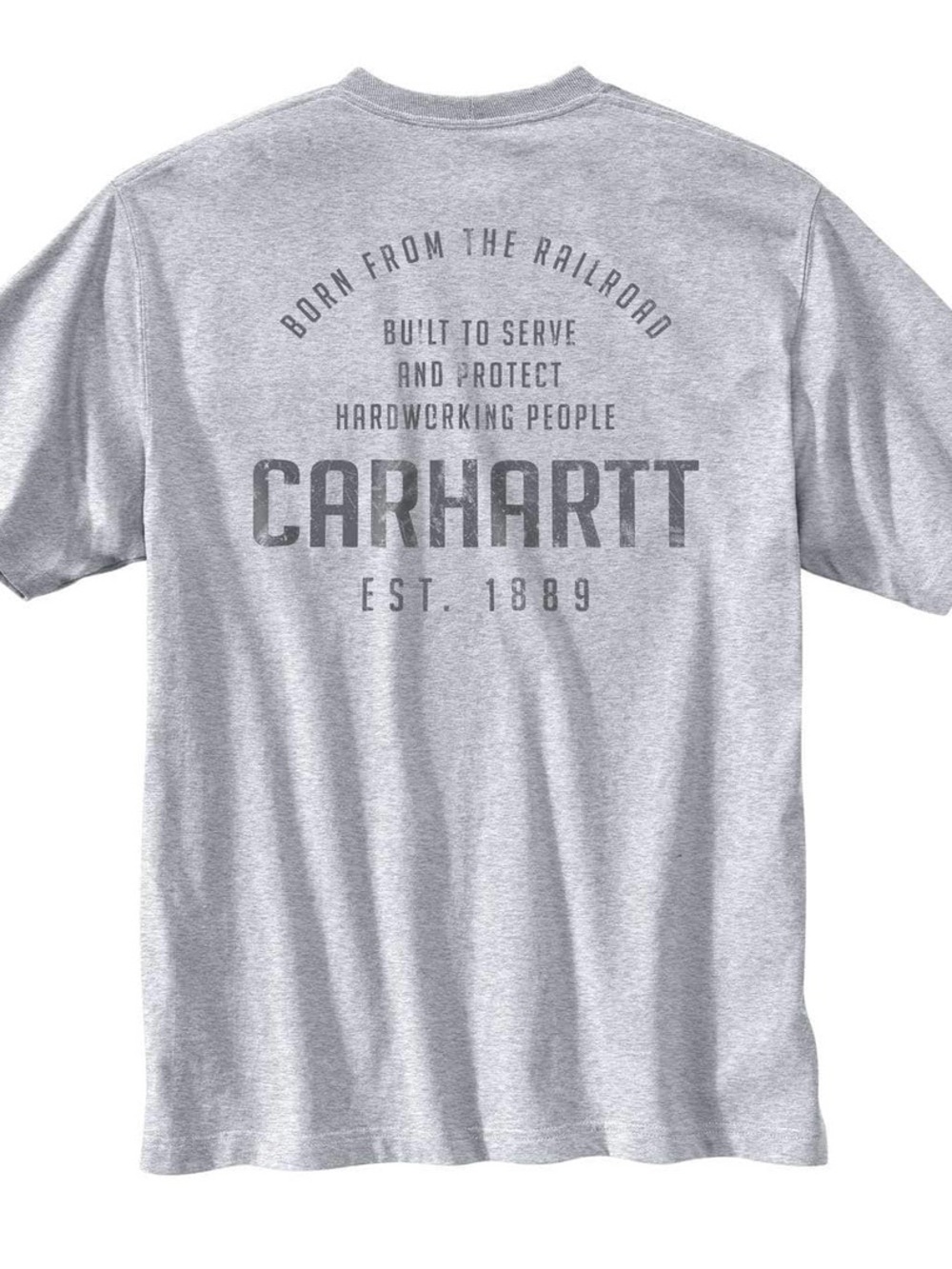 CARHARTT LOOSE FIT HEAVYWEIGHT SHORT-SLEEVE POCKET RAILROAD GRAPHIC T-SHIRT HEAT
